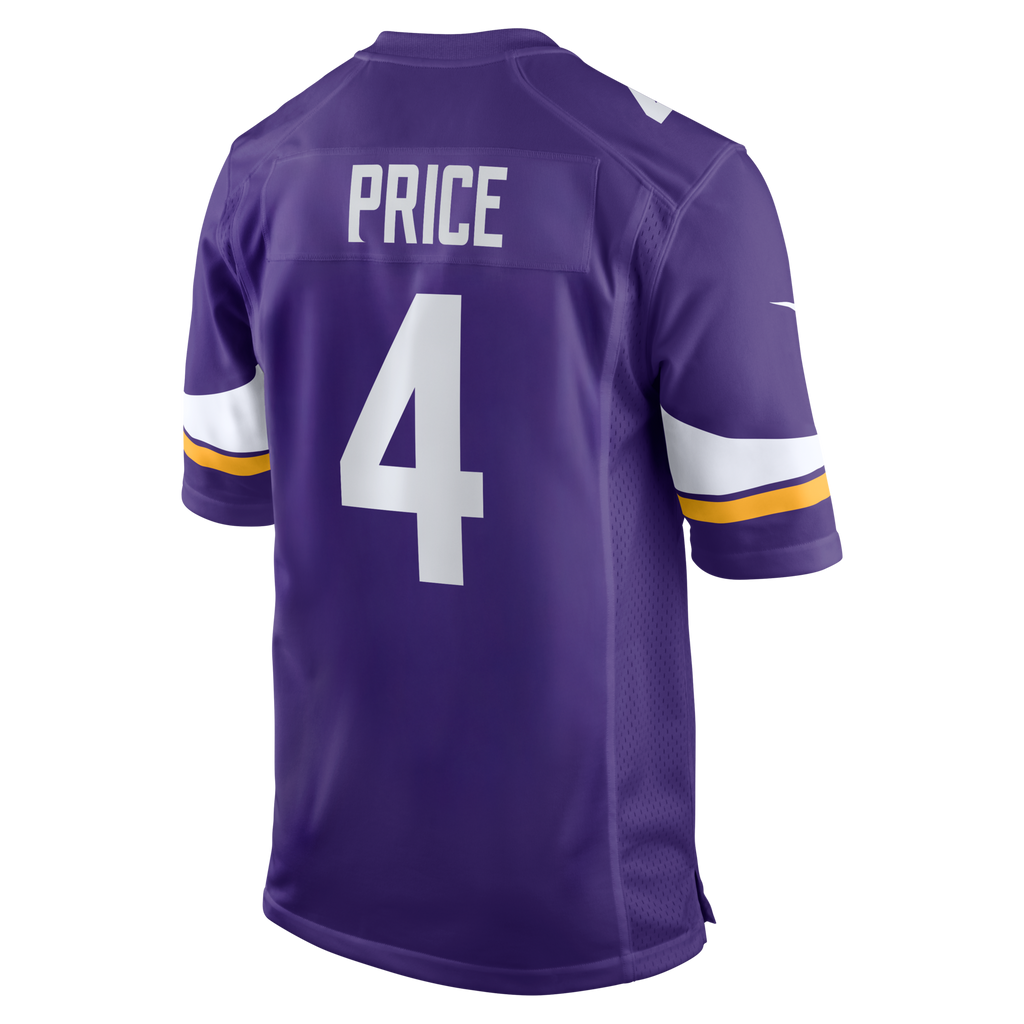 Minnesota Vikings Myles Price Purple Team Game Jersey