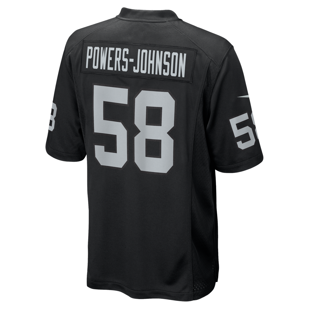 Las Vegas Raiders Jackson Powers-Johnson Black Team Game Jersey