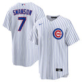 Chicago Cubs Dansby Swanson White Replica Player Jersey