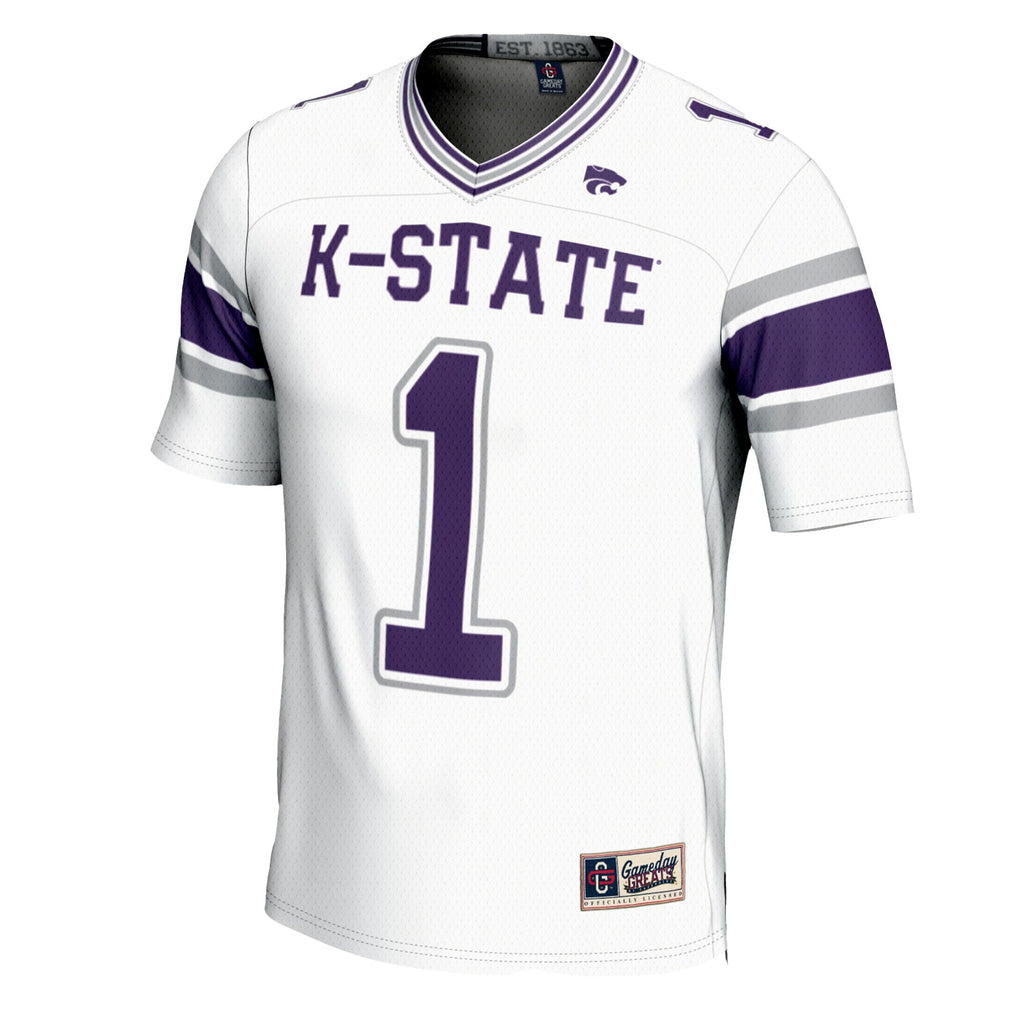 #1 Kansas State Wildcats Football Jersey – White