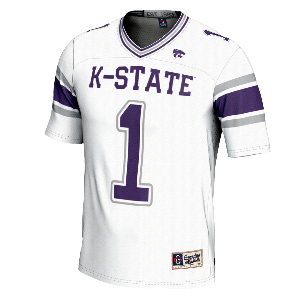 #1 Kansas State Wildcats Football Jersey – White