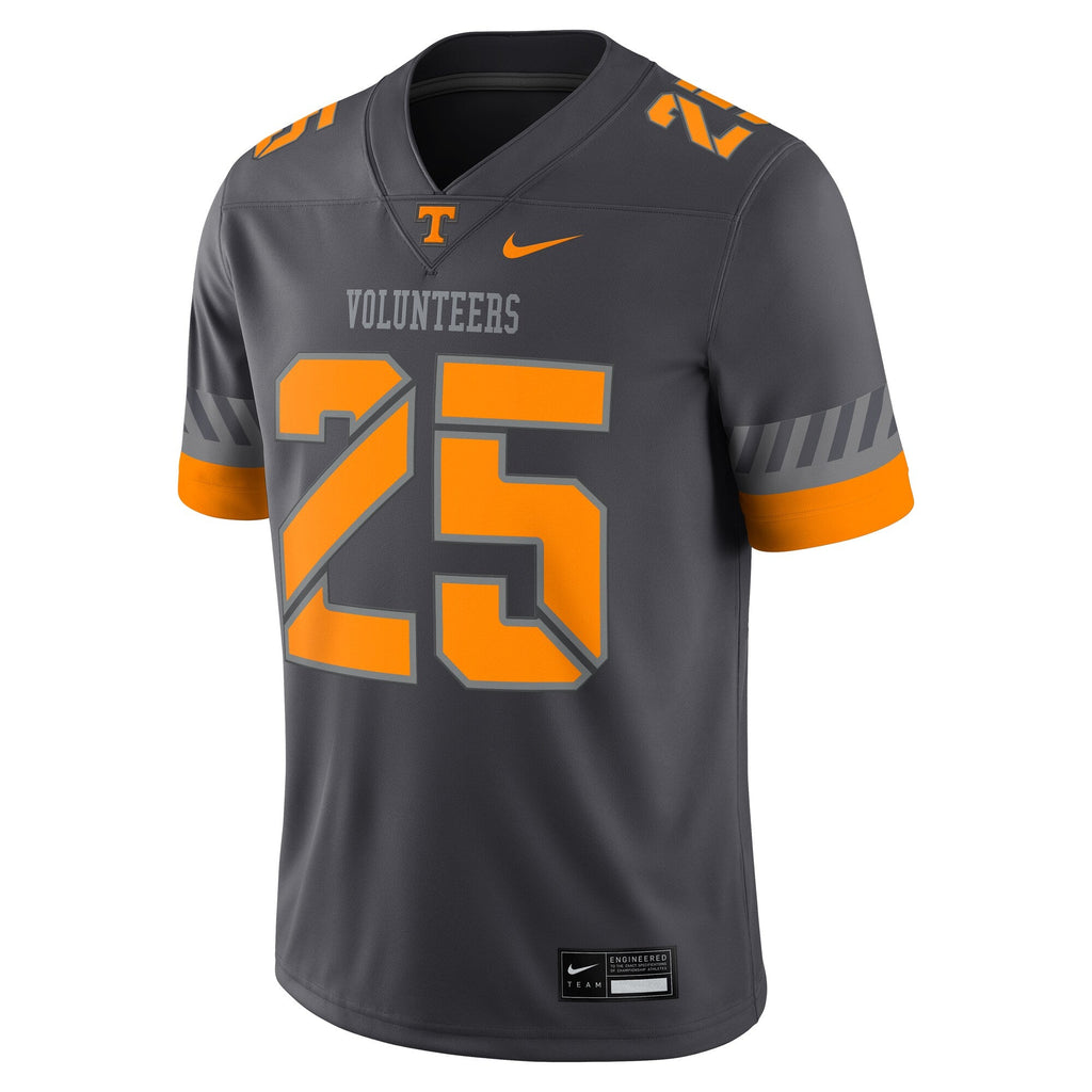 #25 Anthracite Tennessee Volunteers Game Jersey
