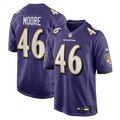 Baltimore Ravens Nick Moore Purple Game Jersey