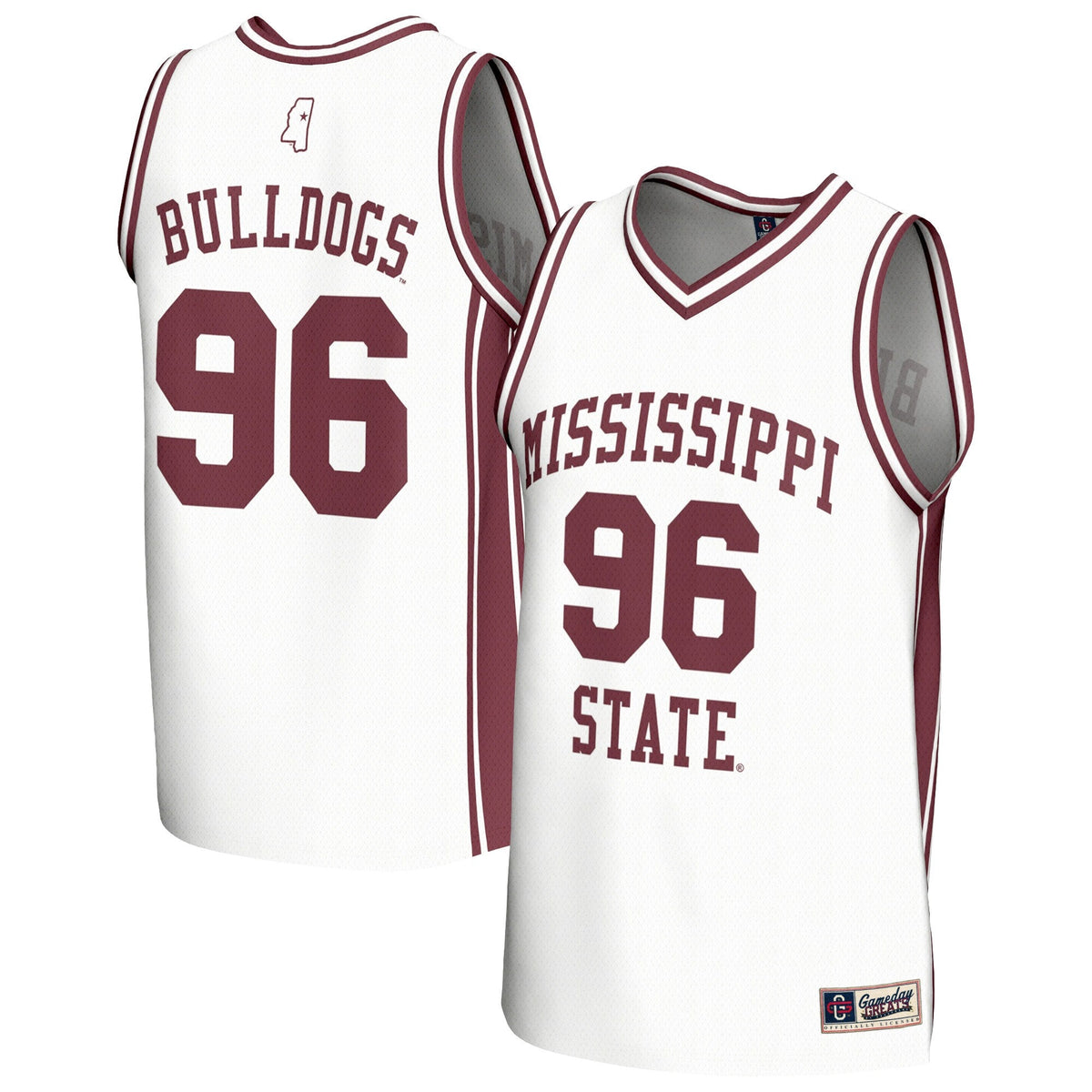 Mississippi State Bulldogs Lightweight Collegiate Basketball Fashion Jersey - White