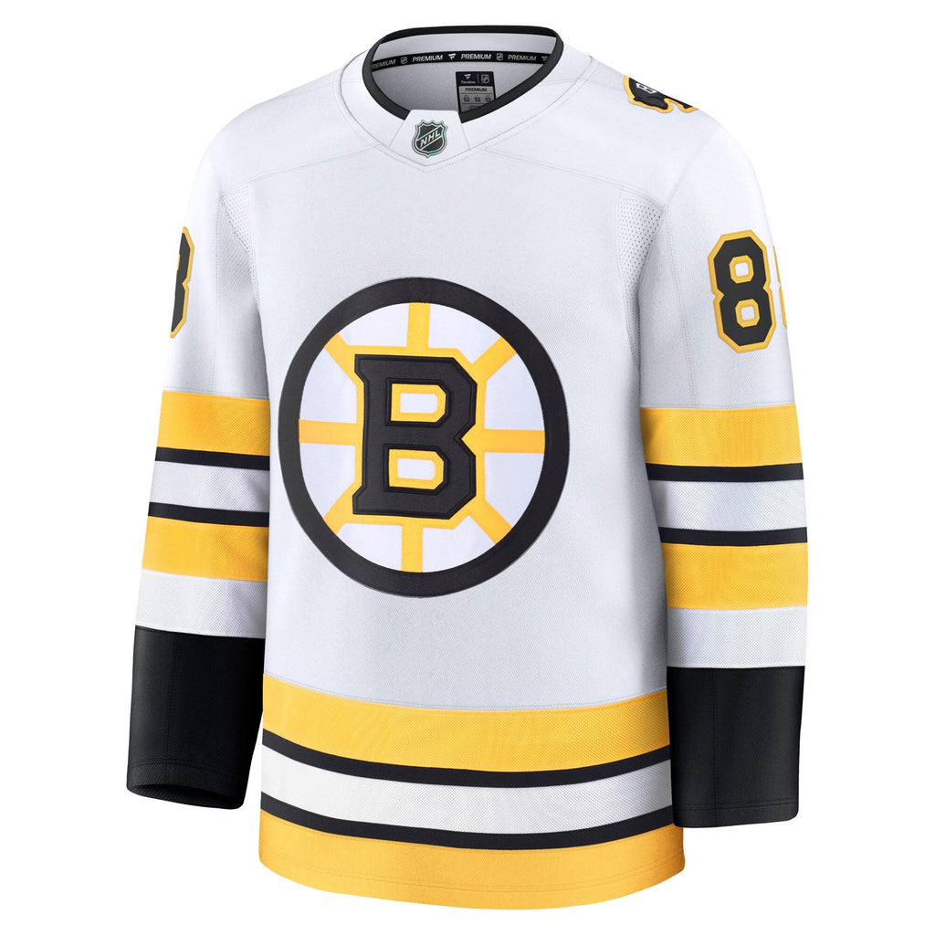 Boston Bruins David Pastrnak White Away Premium Player Jersey