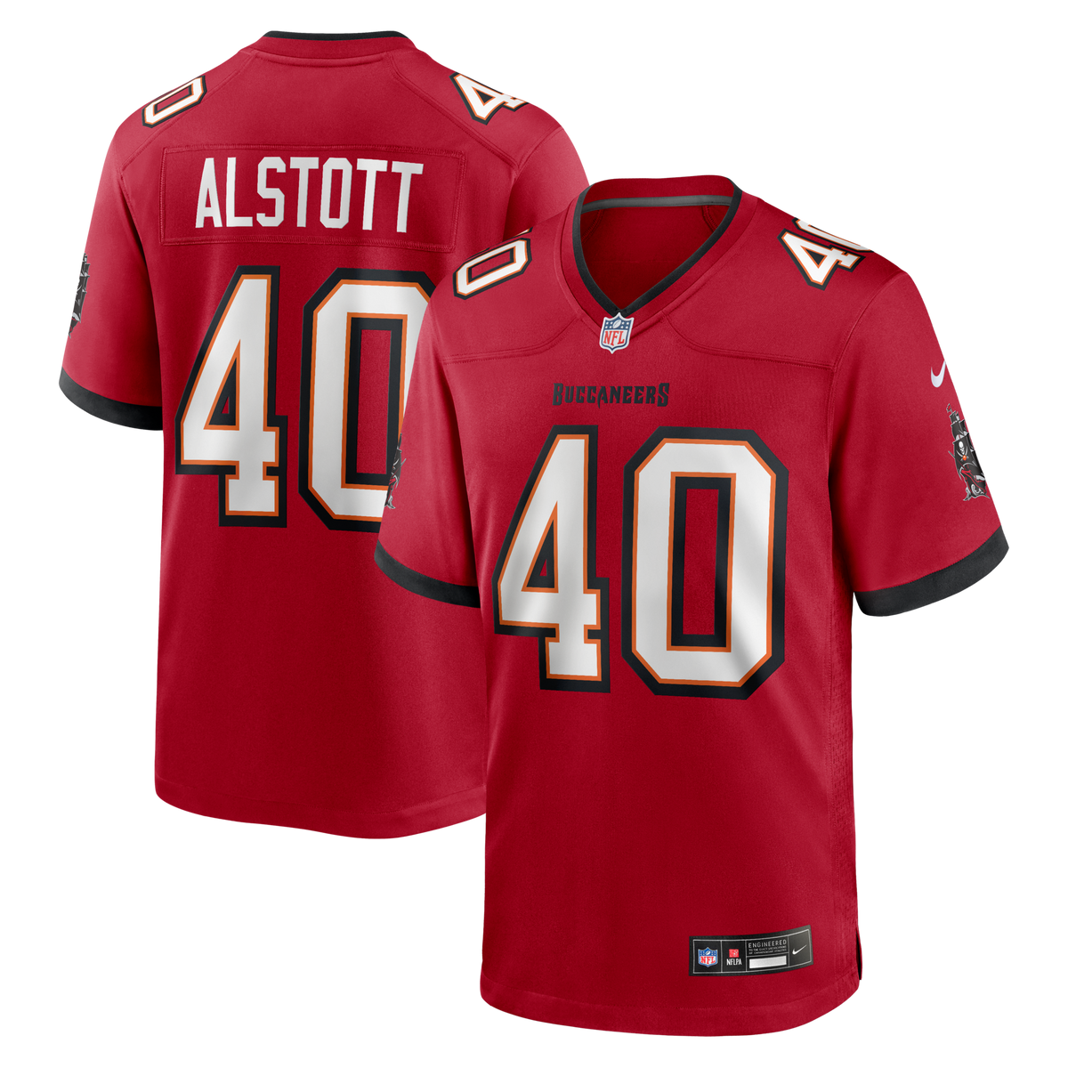 Tampa Bay Buccaneers Mike Alstott Red Retired Player Game Jersey