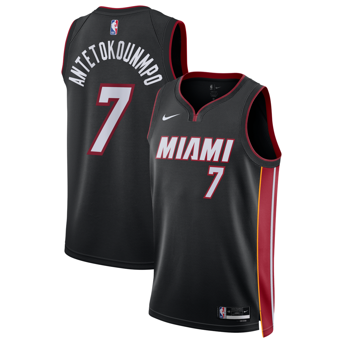 Miami Heat Icon Edition Swingman Jersey - Black - Giannis Antetokounmpo