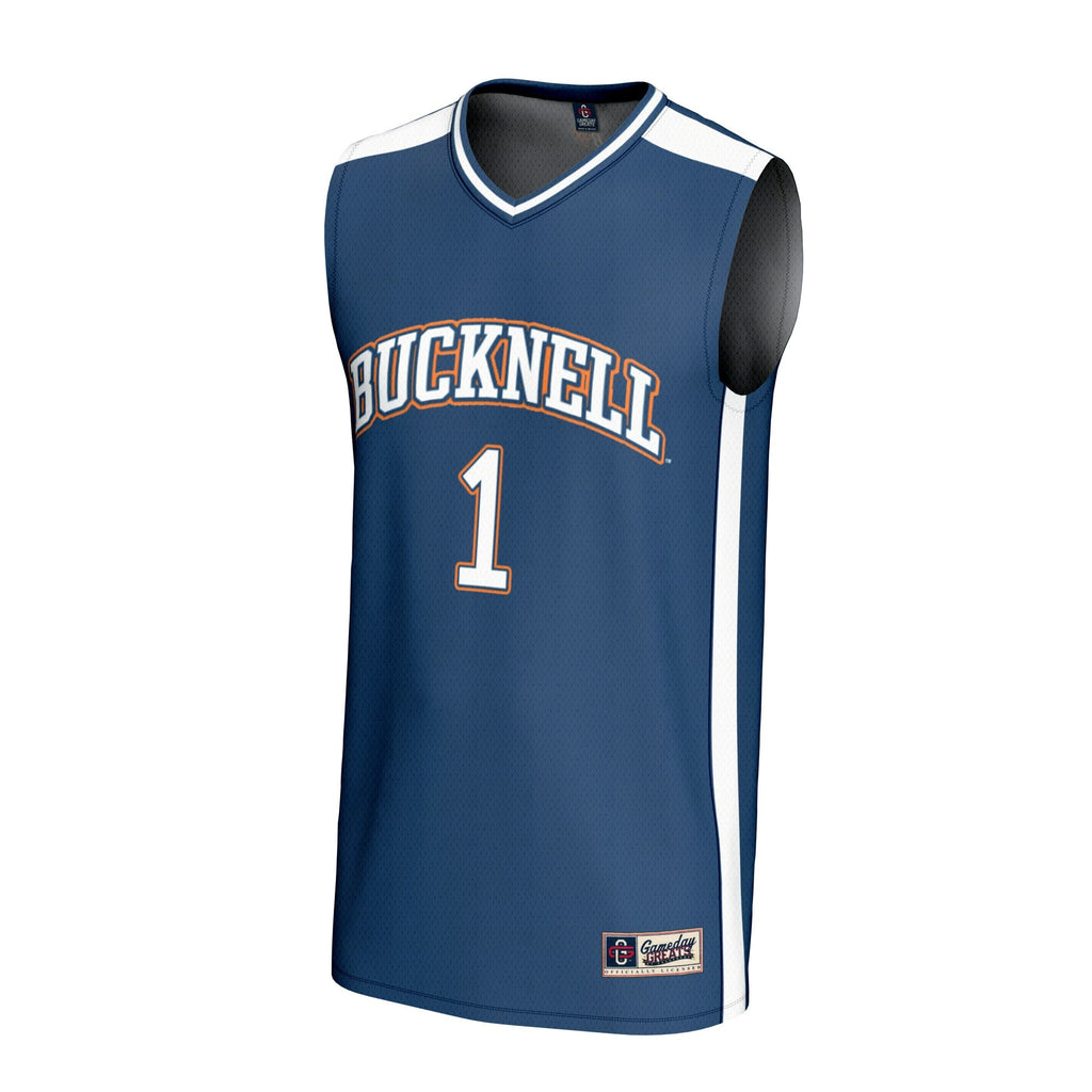 #1 Bucknell Bison Lightweight Basketball Fashion Jersey - Blue