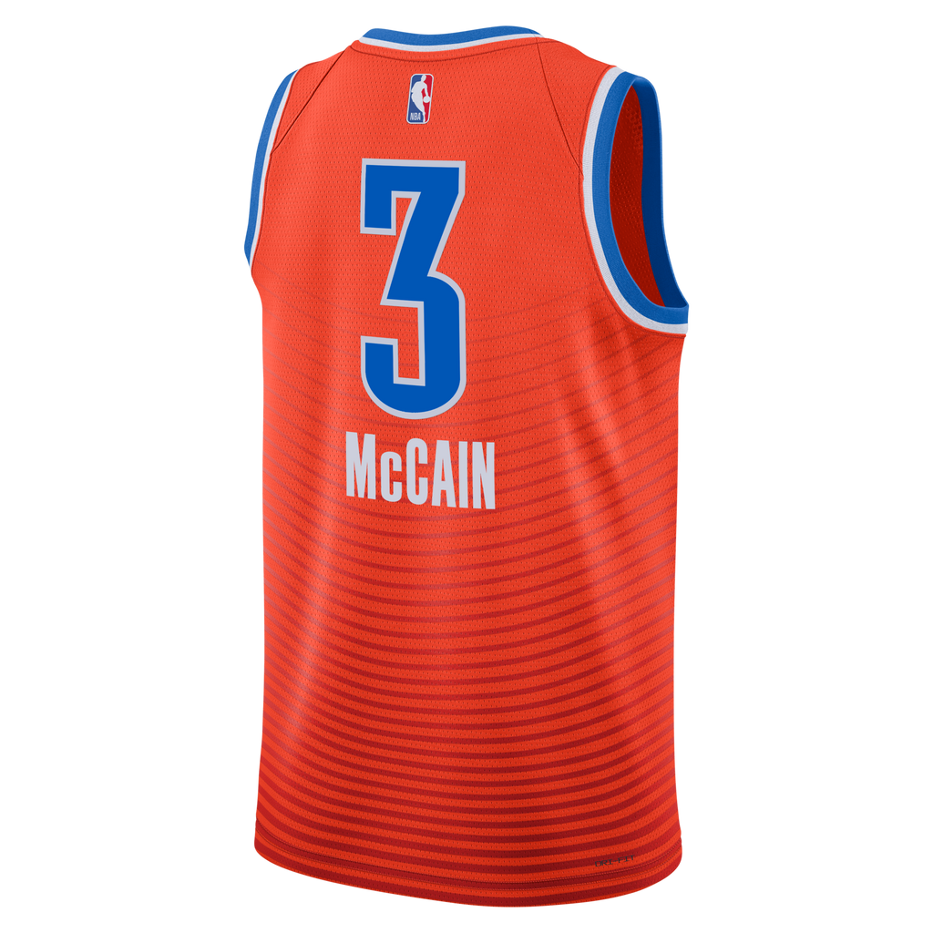 Oklahoma City Thunder Statement Edition Swingman Jersey - Orange - Jared McCain