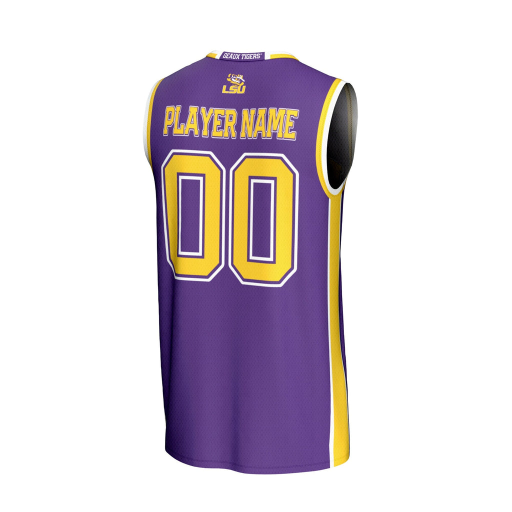 LSU Tigers Lightweight Collegiate Basketball NIL Pick-A-Player Fashion Jersey - Purple