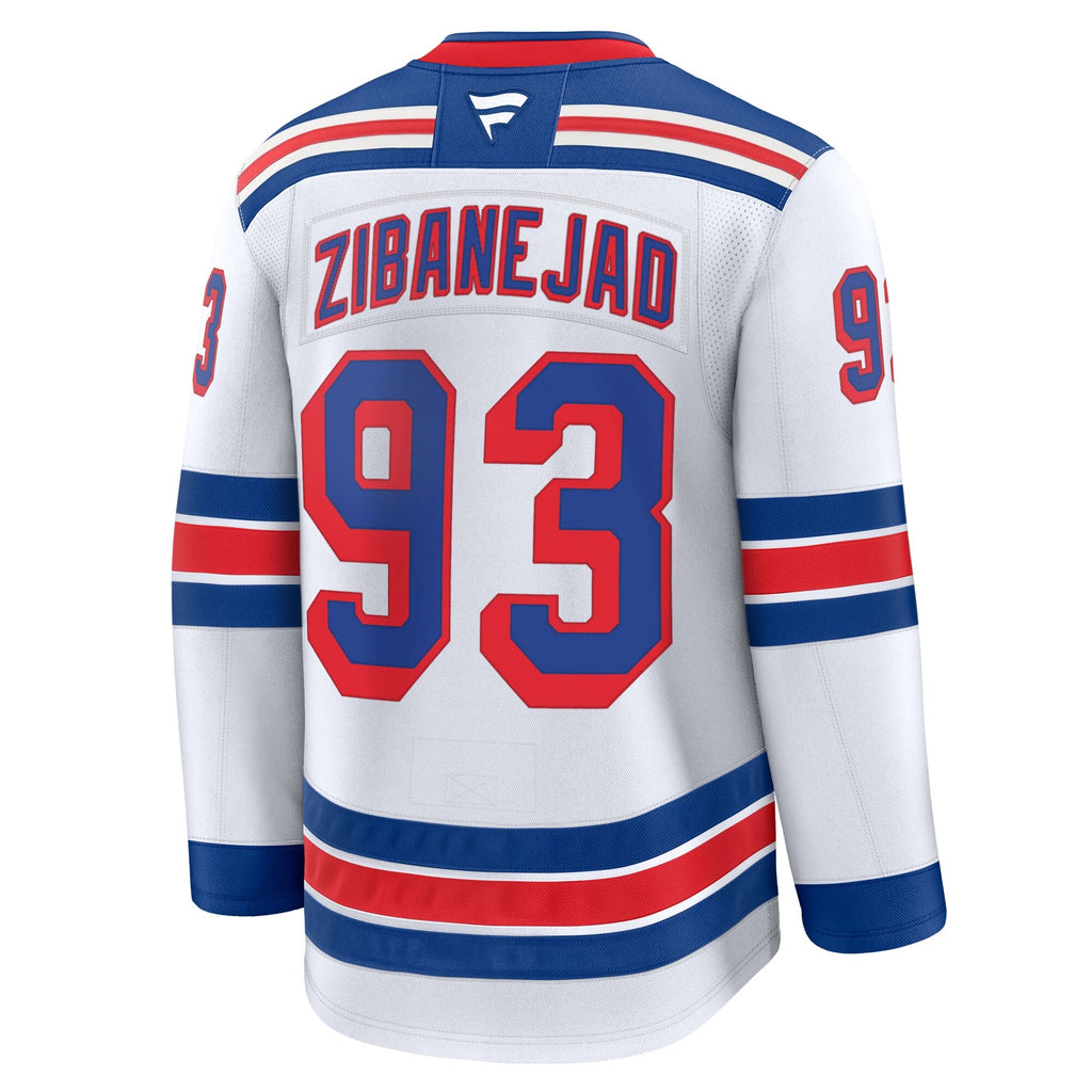 New York Rangers Mika Zibanejad White Away Premium Jersey