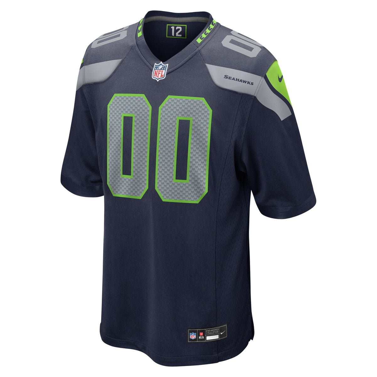Seattle Seahawks College Navy Custom Game Jersey