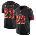 San Francisco 49ers Christian McCaffrey Black 2025 Rivalries Collection Stitched Limited Jersey