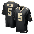 New Orleans Saints Kendre Miller Black Team Game Jersey