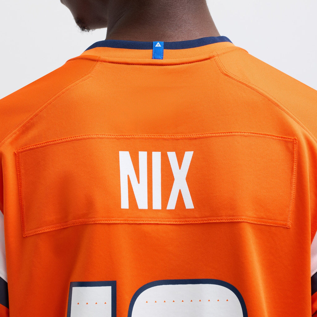 Denver Broncos Bo Nix Orange Player Game Jersey