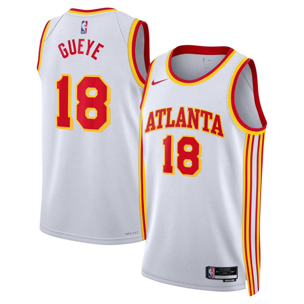 Atlanta Hawks Association Edition Swingman Jersey - White - Mouhamed Gueye