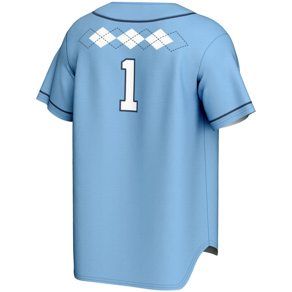 #1 North Carolina Tar Heels Lightweight Softball Jersey - Carolina Blue