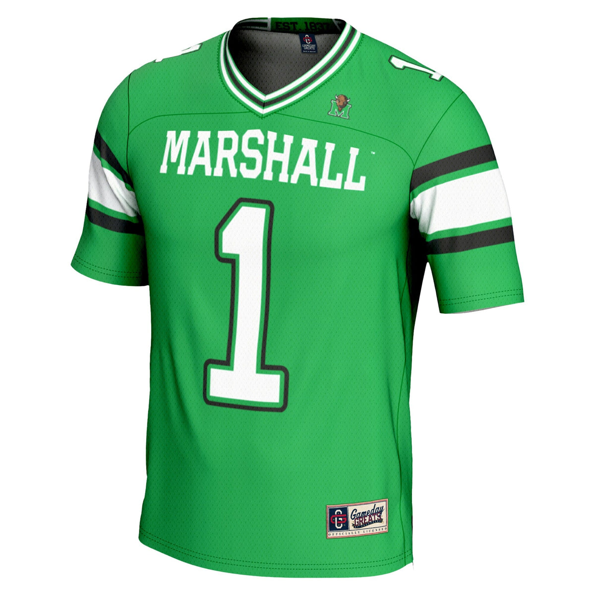 #1 Marshall Thundering Herd Endzone Football Jersey - Kelly Green