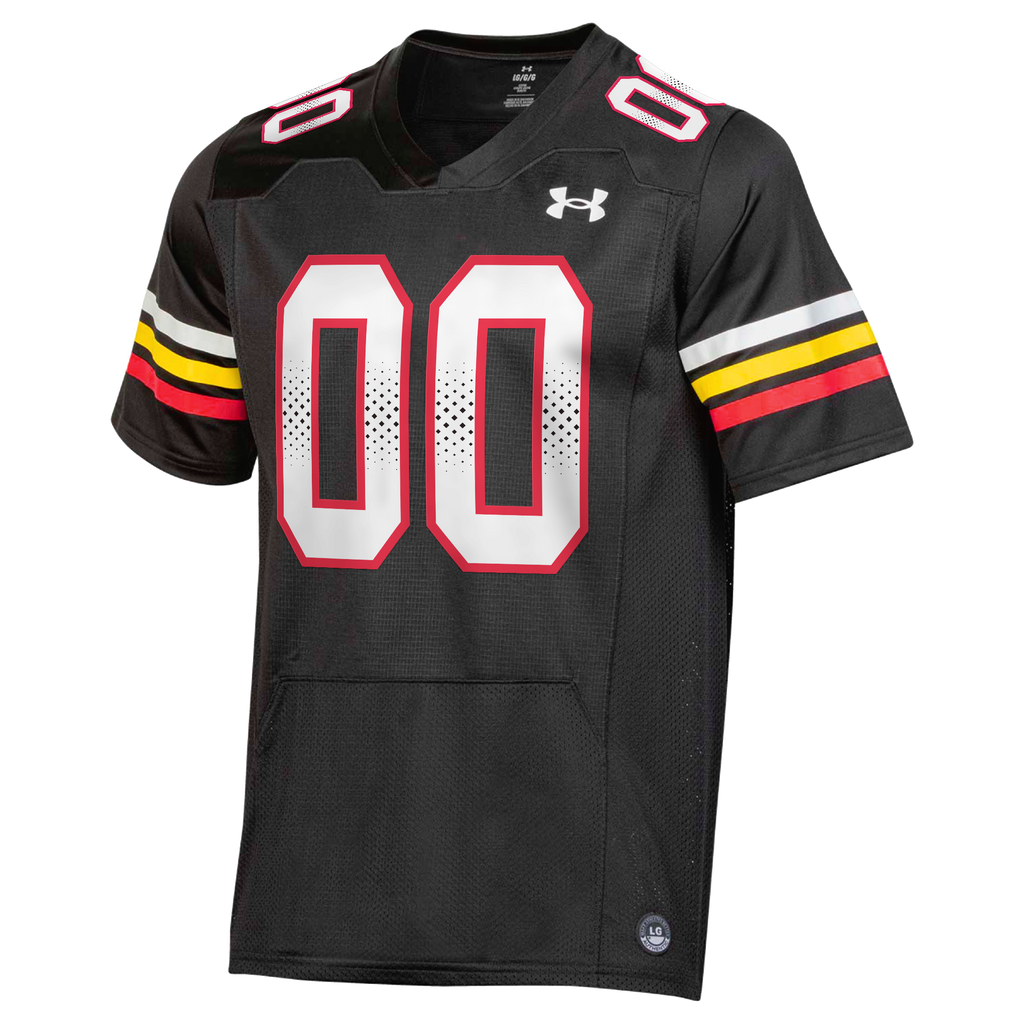 Maryland Terrapins Custom Replica Football Jersey - Black