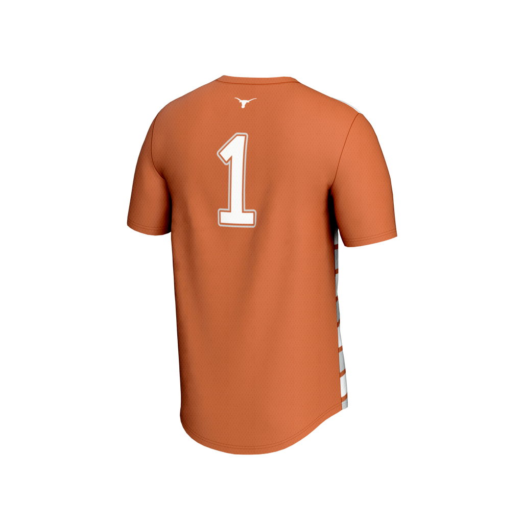 #1 Texas Longhorns Lightweight Soccer Fashion Jersey - Texas Orange