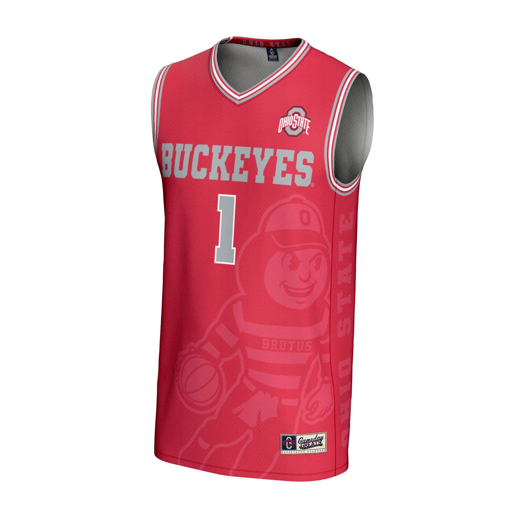 #1 Ohio State Buckeyes Lightweight Icon Print Basketball Jersey - Scarlet