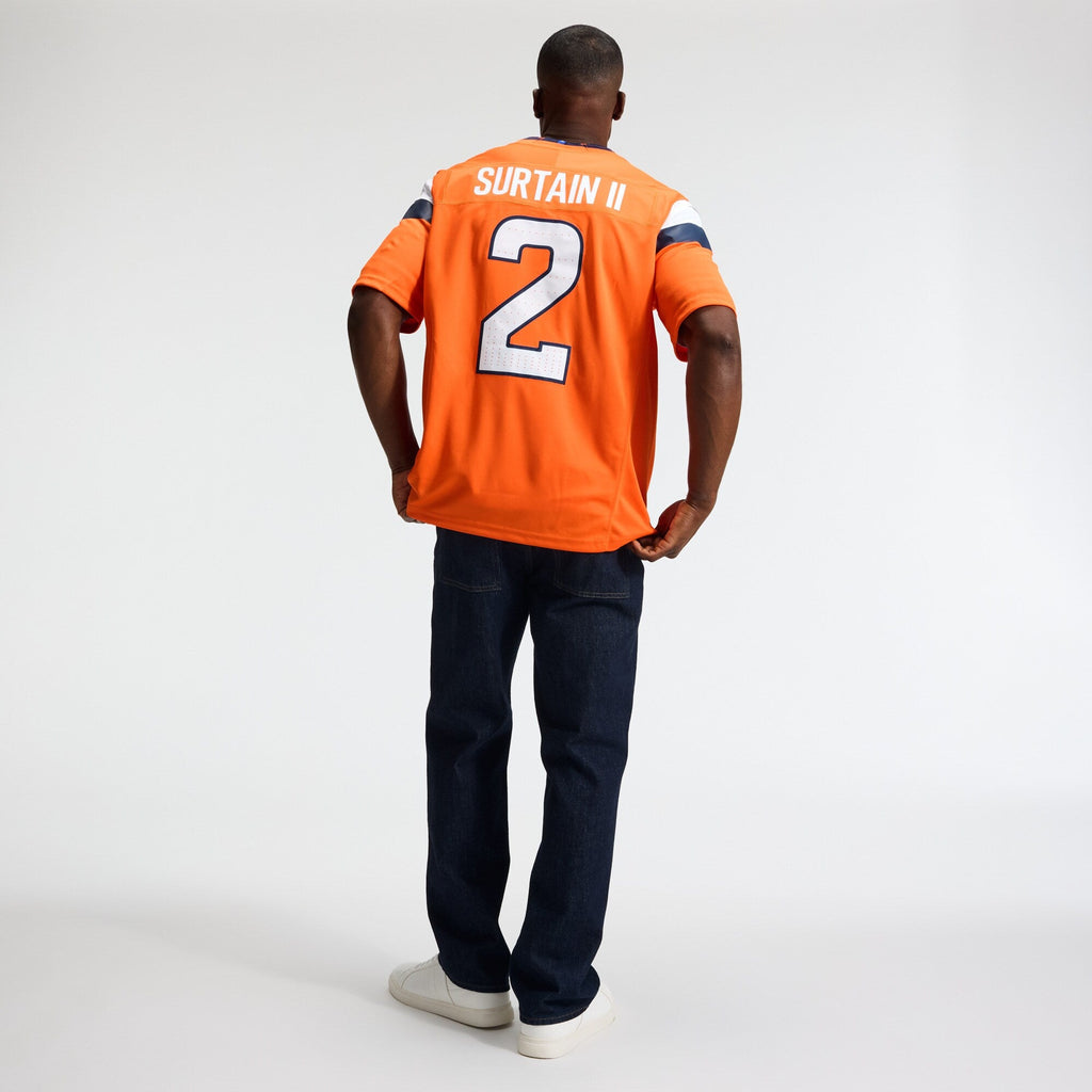 Denver Broncos Patrick Surtain II Orange Team Vapor F.U.S.E. Stitched Limited Jersey