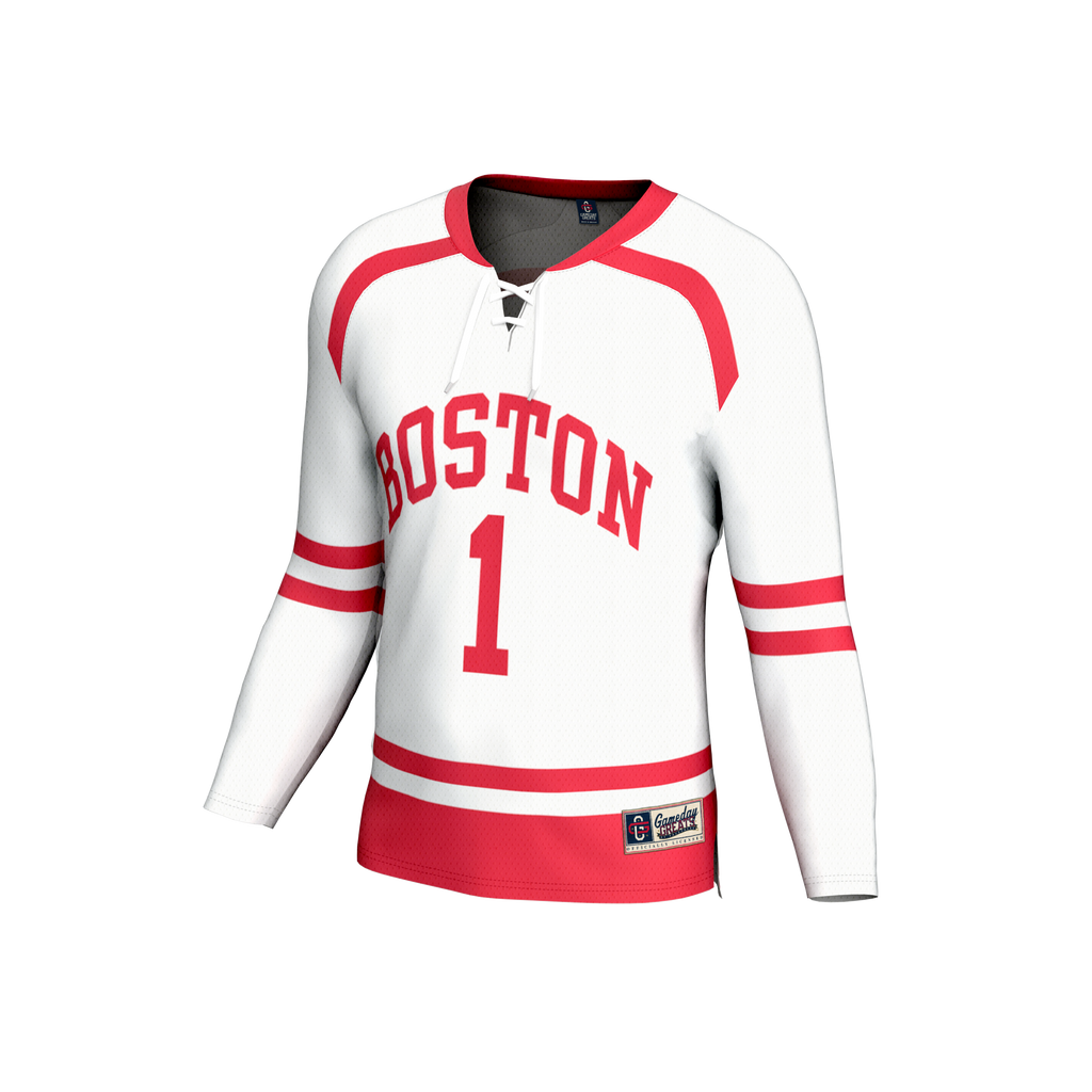 Boston University Lightweight Collegiate Hockey Fashion Jersey - White