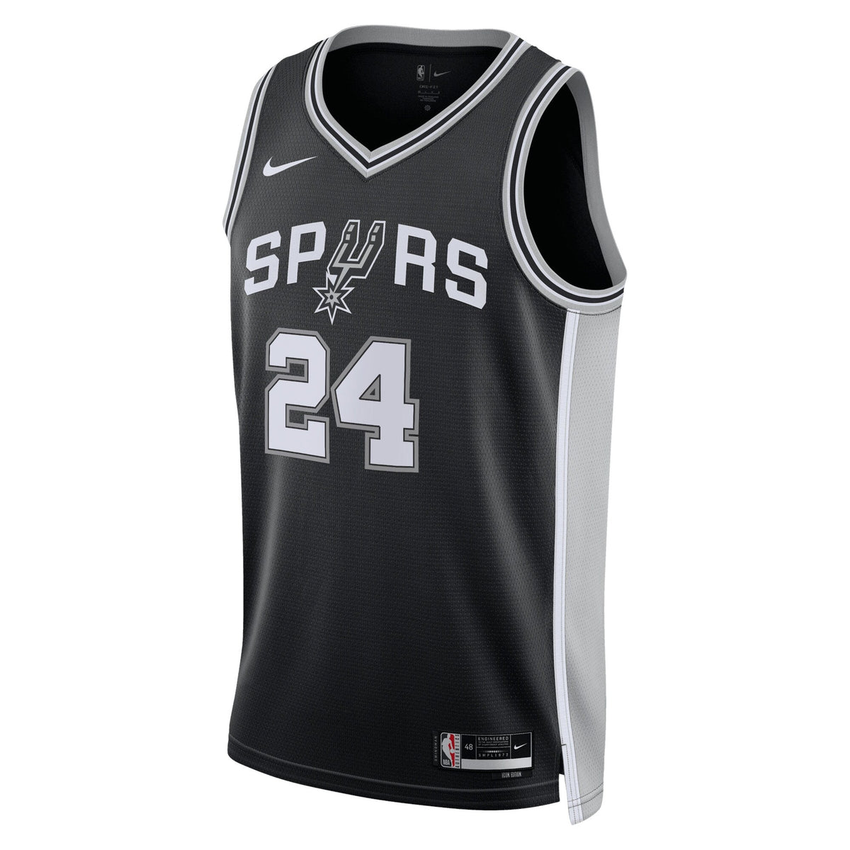 San Antonio Spurs Icon Edition Swingman Jersey - Black - Devin Vassell