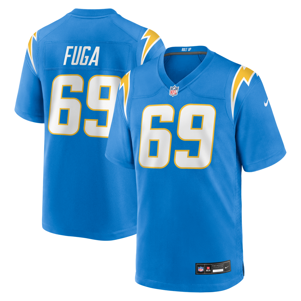 Los Angeles Chargers Josh Fuga Powder Blue Team Game Jersey