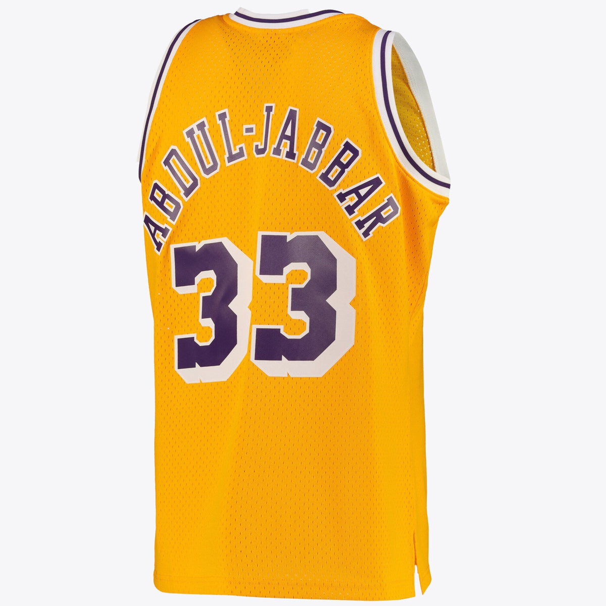 Los Angeles Lakers Kareem Abdul-Jabbar Road Swingman Jersey - Light Gold