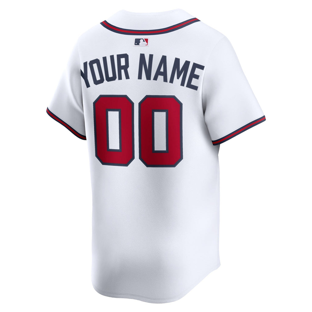 Atlanta Braves White Home Limited Custom Jersey