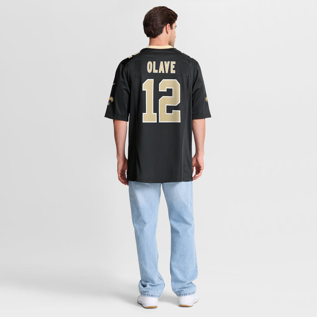 New Orleans Saints Chris Olave Black Player Game Jersey