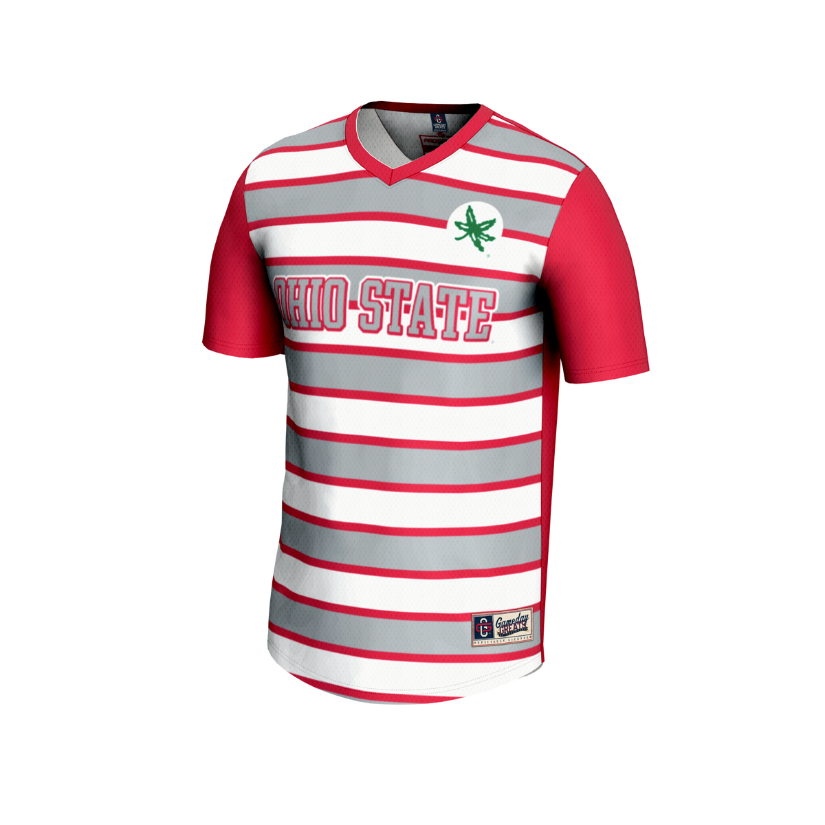 #1 Ohio State Buckeyes Lightweight Soccer Fashion Jersey - Scarlet