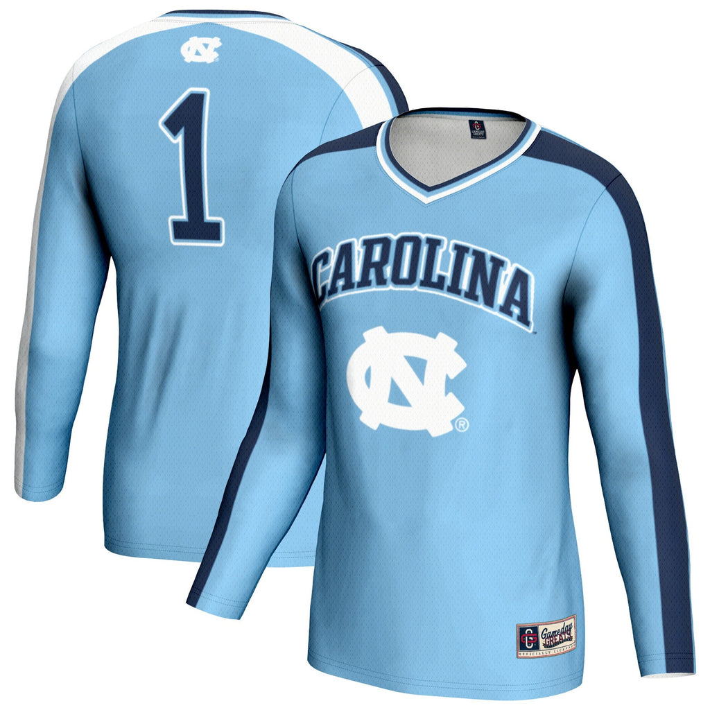 North Carolina Tar Heels #1 Lightweight Volleyball Fashion Jersey - Light Blue