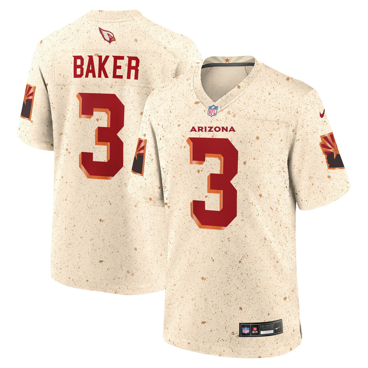 Arizona Cardinals Budda Baker Natural 2025 Rivalries Collection Game Jersey