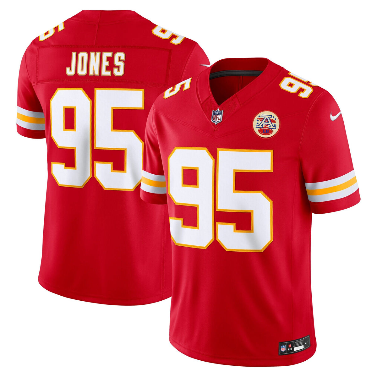 Kansas City Chiefs Chris Jones Red Team Vapor F.U.S.E. Stitched Limited Jersey