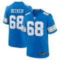 Detroit Lions Taylor Decker Blue Team Game Jersey