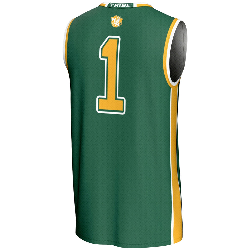 #1 William & Mary Tribe Lightweight Basketball Jersey - Green