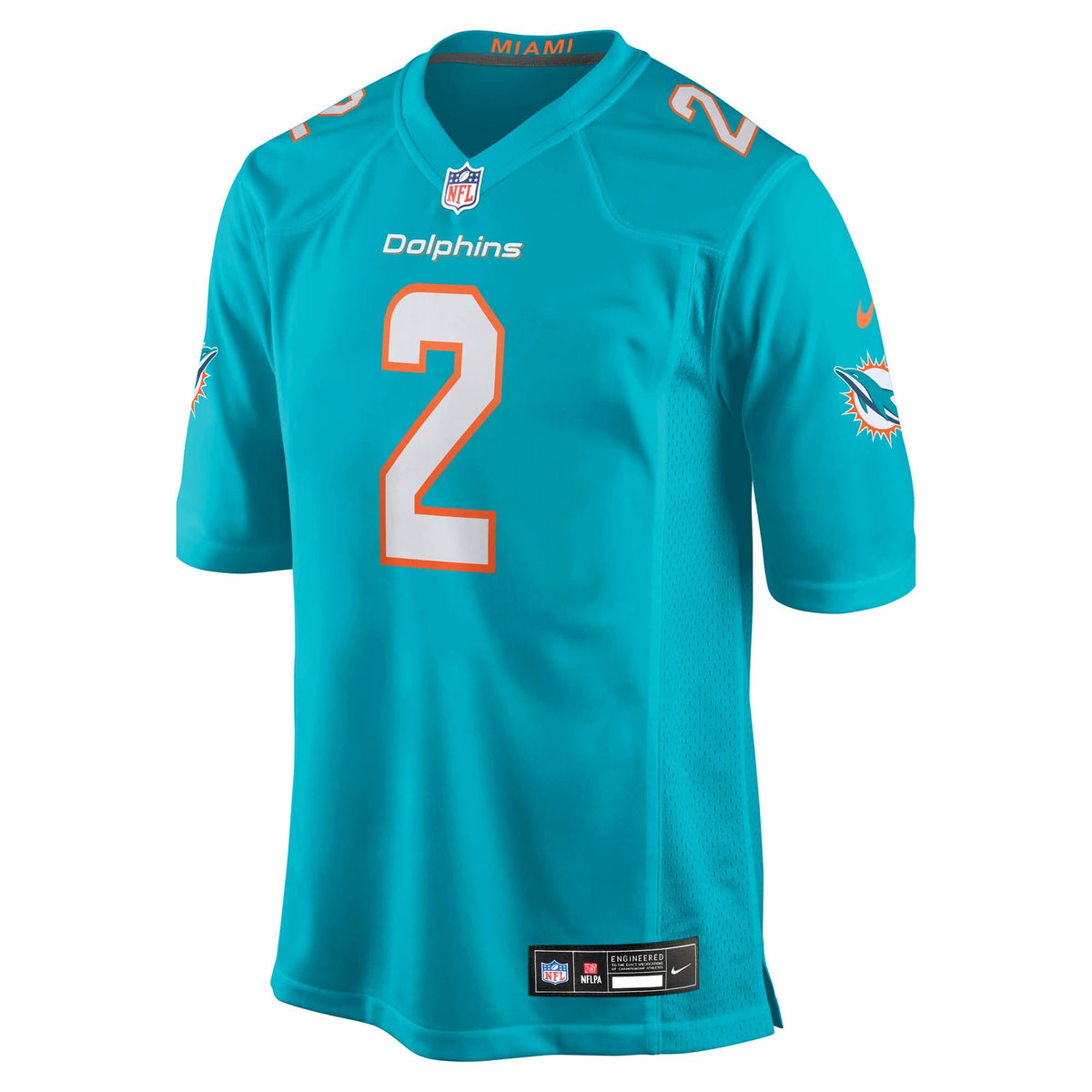 Miami Dolphins Malik Willis Aqua Game Jersey