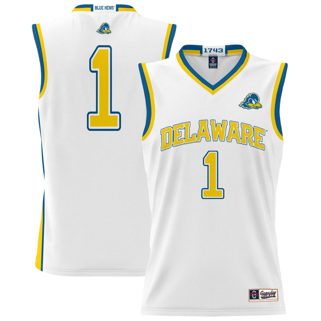 Delaware Fightin' Blue Hens Lightweight Basketball Jersey - White