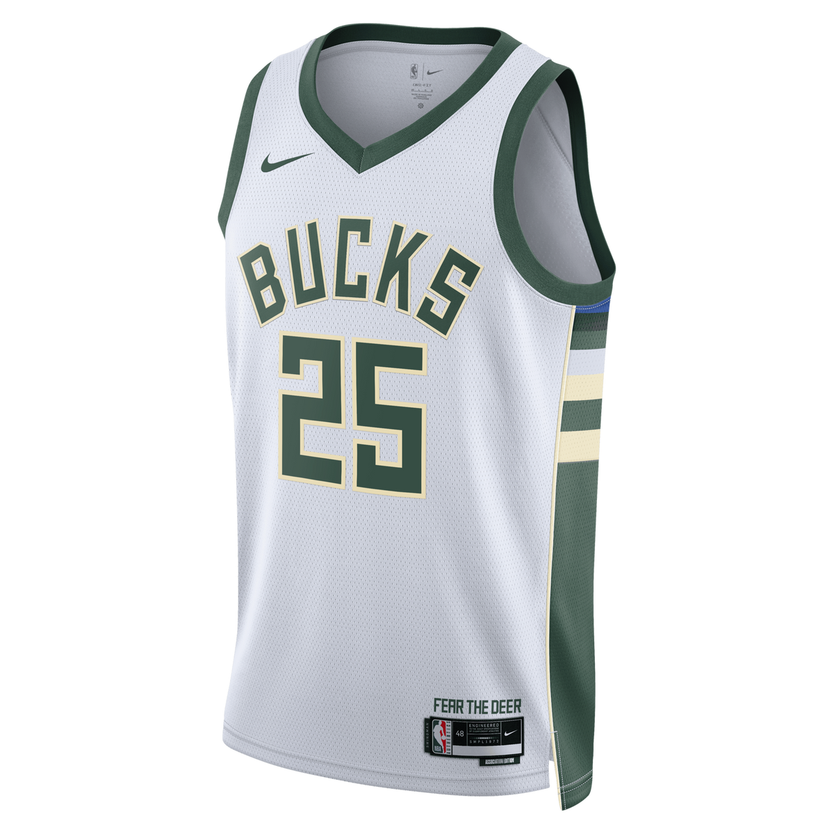 Milwaukee Bucks Association Edition Swingman Jersey - White - Kasparas Jakučionis