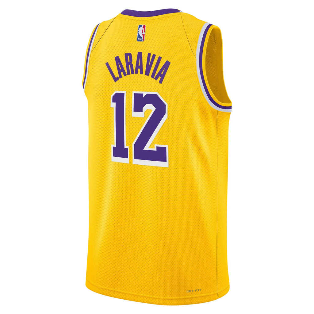 Los Angeles Lakers Icon Edition Swingman Jersey - Gold - Jake LaRavia
