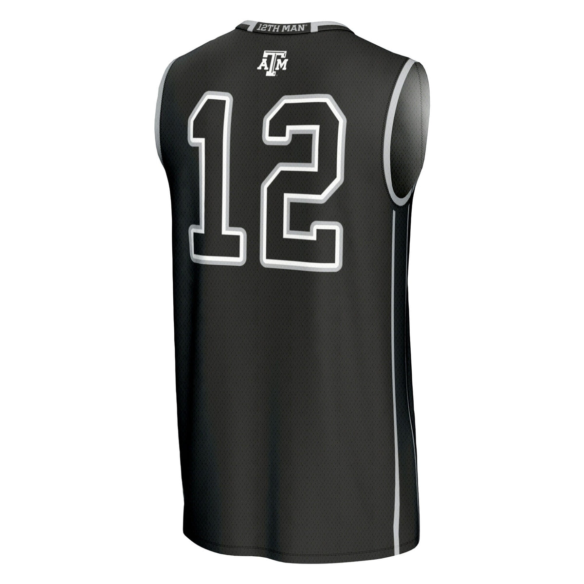 #12 Texas A&M Aggies Basketball Lightweight Fashion Jersey - Black
