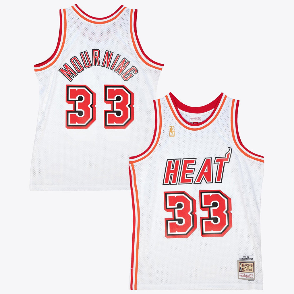 Miami Heat Alonzo Mourning 1996 Authentic Jersey - White
