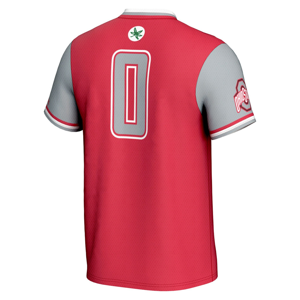 #0 Ohio State Buckeyes Lightweight Softball Jersey - Scarlet
