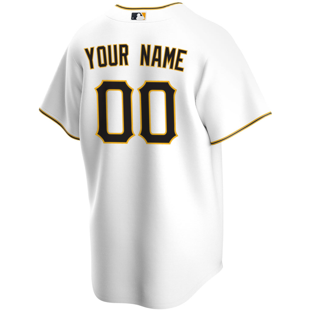Pittsburgh Pirates White Home Replica Custom Jersey