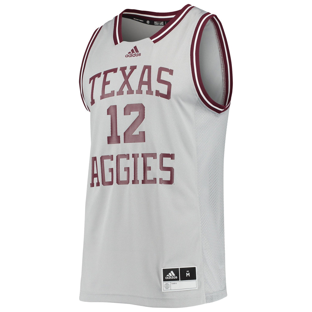 #12 Texas A&M Aggies Reverse Retro Jersey - Gray