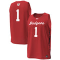 #1 Wisconsin Badgers Special Game Replica Basketball Jersey - Red