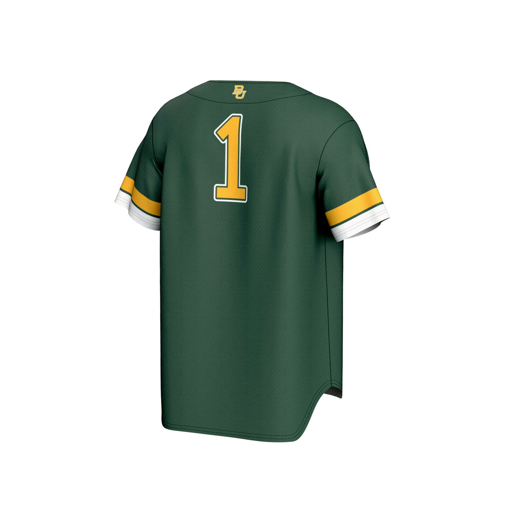 #1 Baylor Bears Lightweight Collegiate Baseball Fashion Jersey - Green