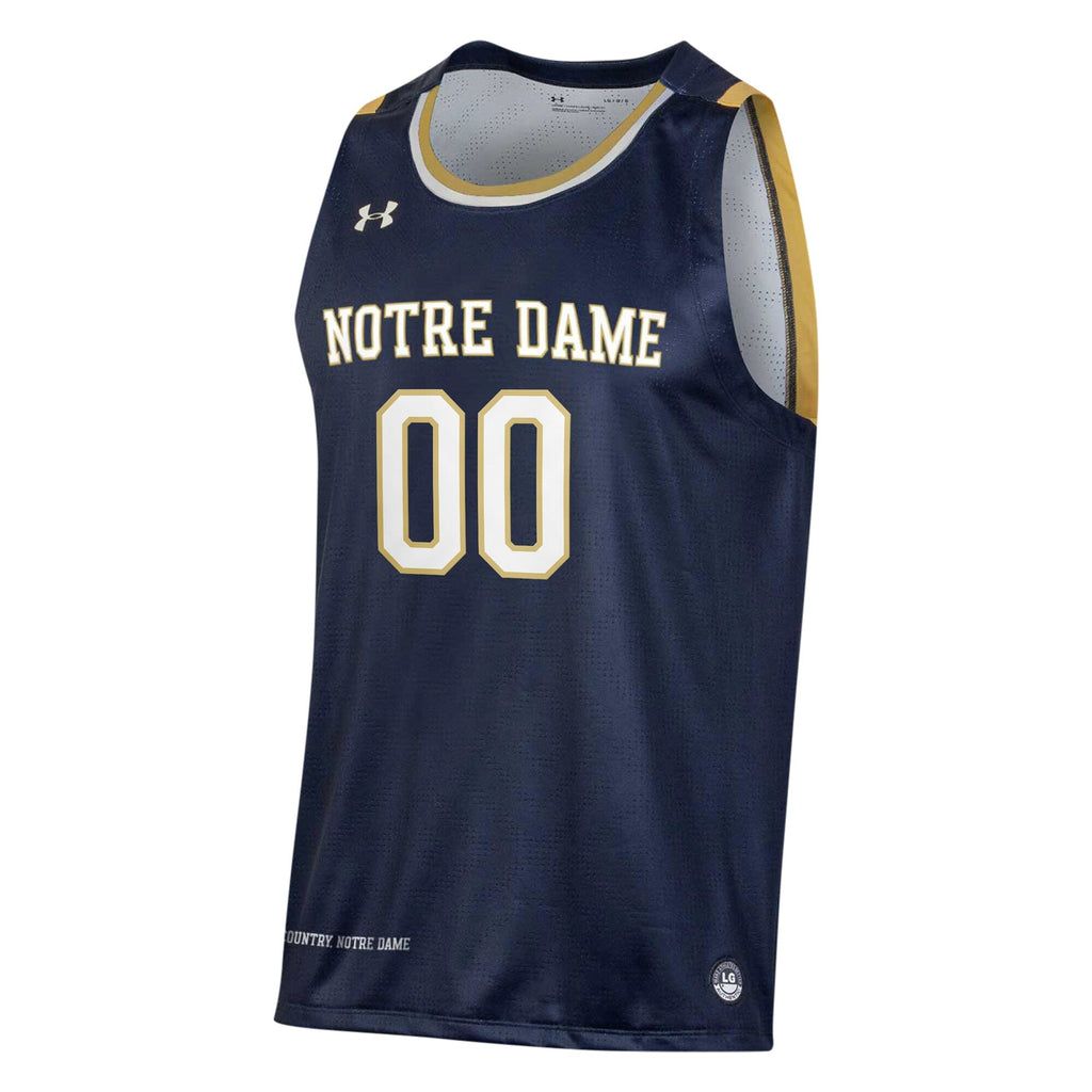Notre Dame Fighting Irish Custom Alternate Basketball Jersey - Navy